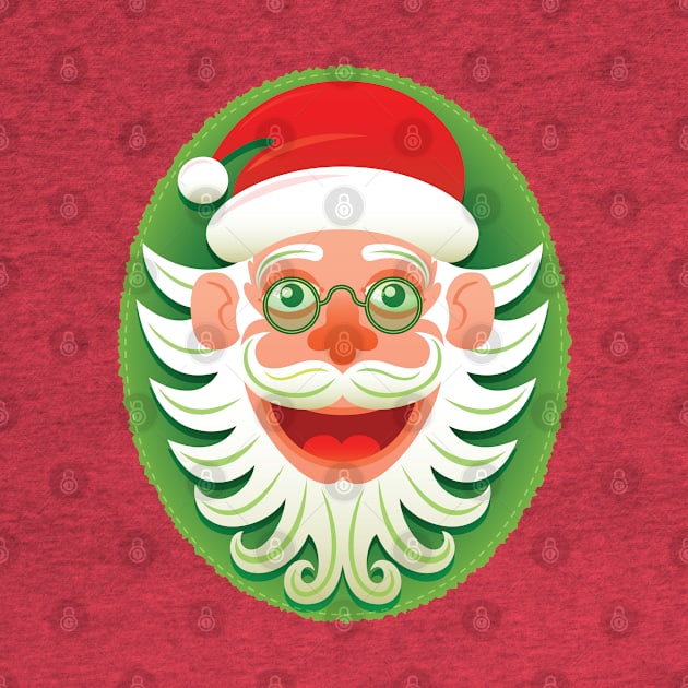 Smiling Santa Claus celebrating Christmas in Hipster style by zooco